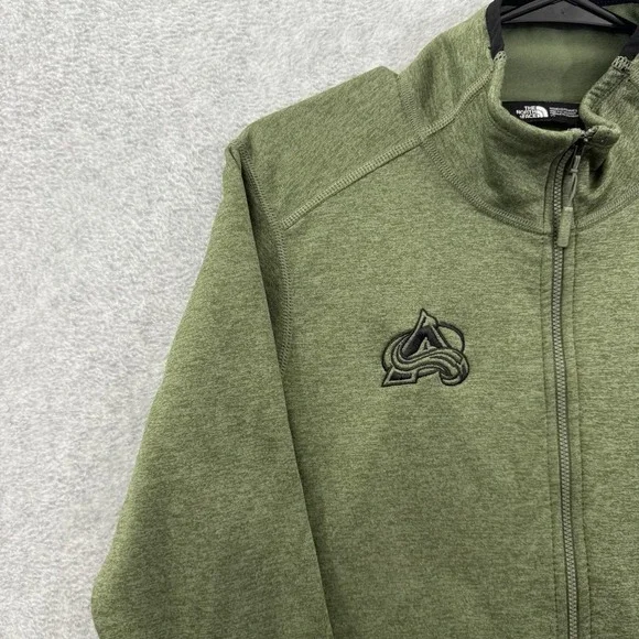 The North Face Jacket Women L Green Skyline Colorado Avalanche Full-Zip Fleece - Picture 2 of 9